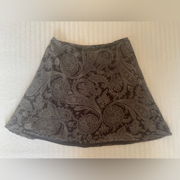 Vintage Express Paisley Brown Skirt - Picture 8 of 8